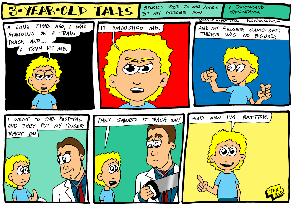 dustinland three year old tales comic