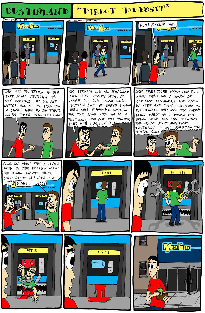 dustinland ATM comic cartoon