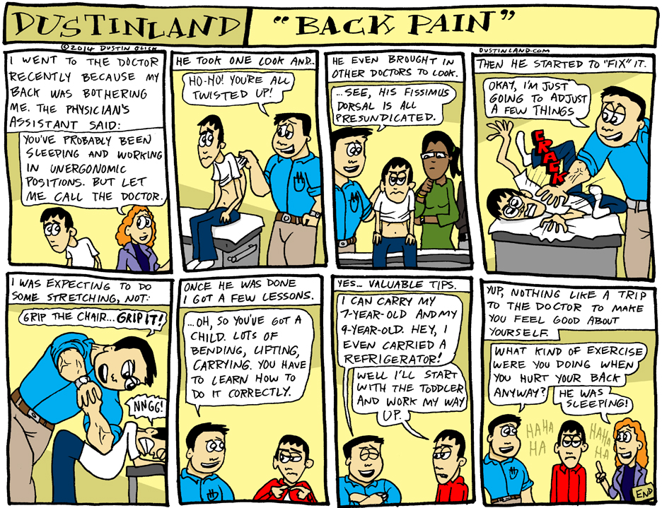 dustinland back pain comic