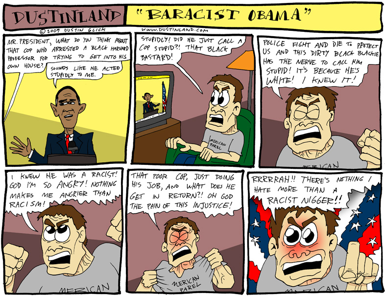dland comic racist obama