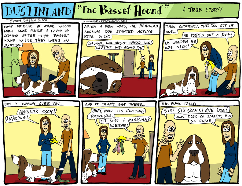 comic funny basset hound humor dustinland
