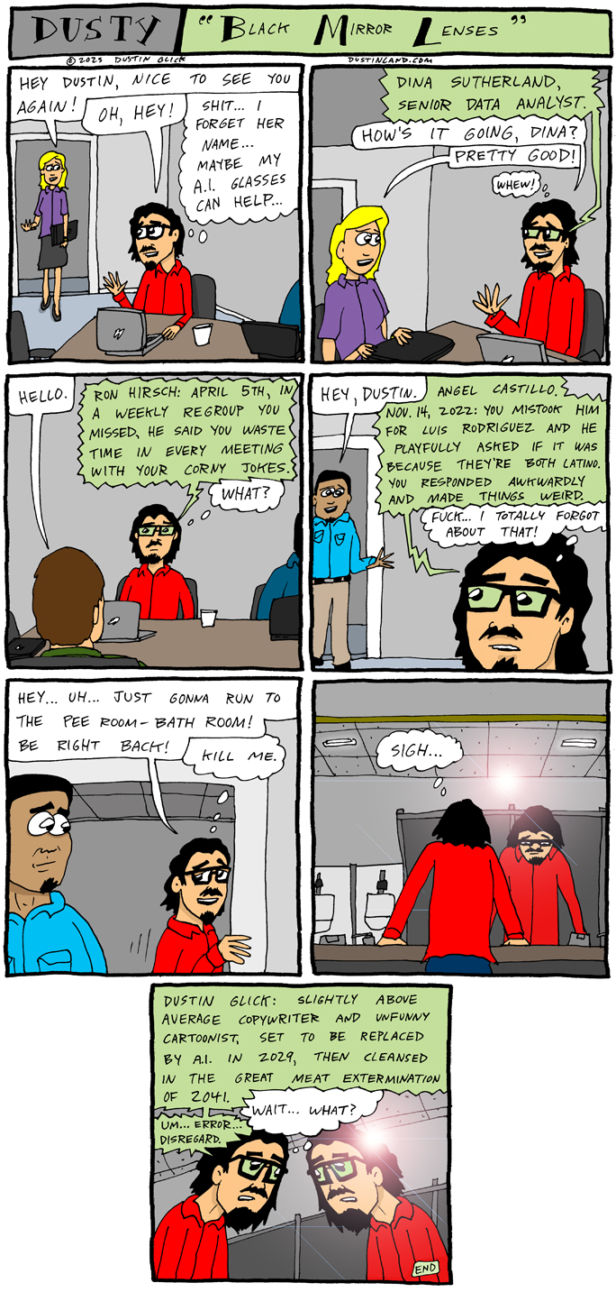 dustinland black mirror lenses comic