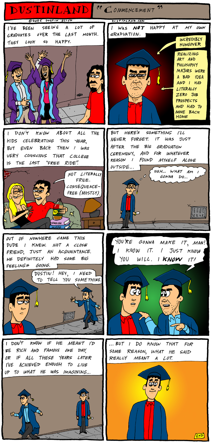 dustinladn commencement comic