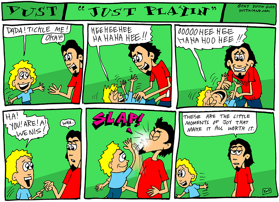 dustinland dad slap comic