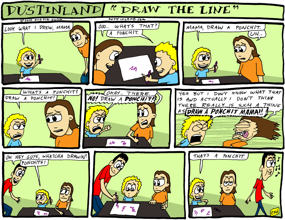 dustinland draw a ponchit comic