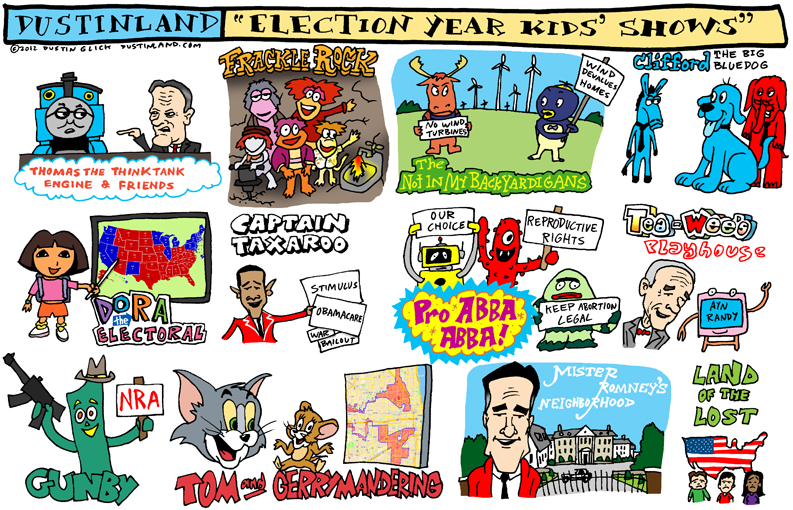 dustinland election year kids shows comic