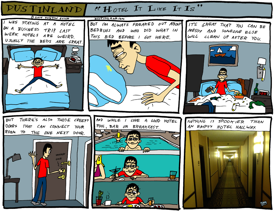 dustinland hotels comic