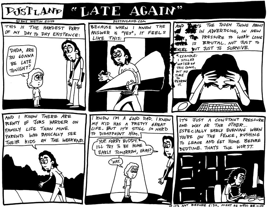 dustinland late again comic