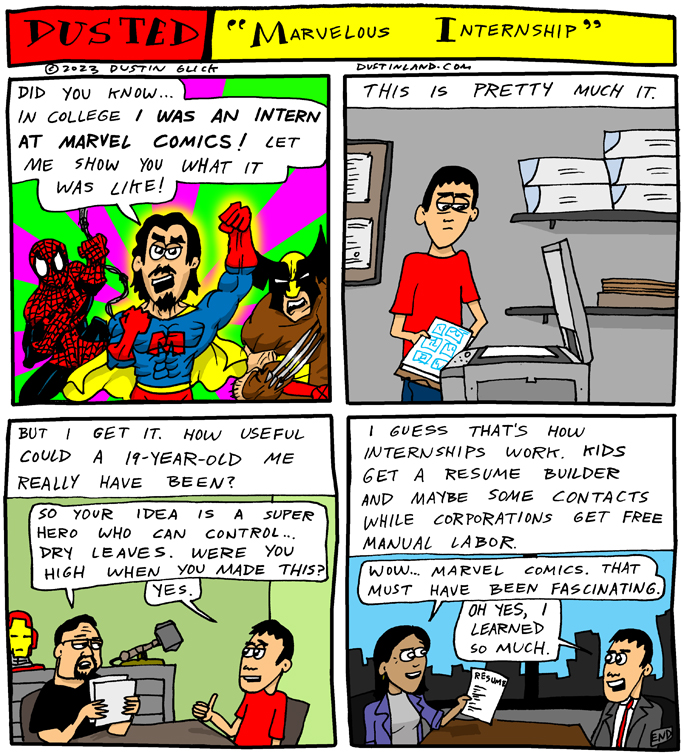 dustinland marvelous internship comic