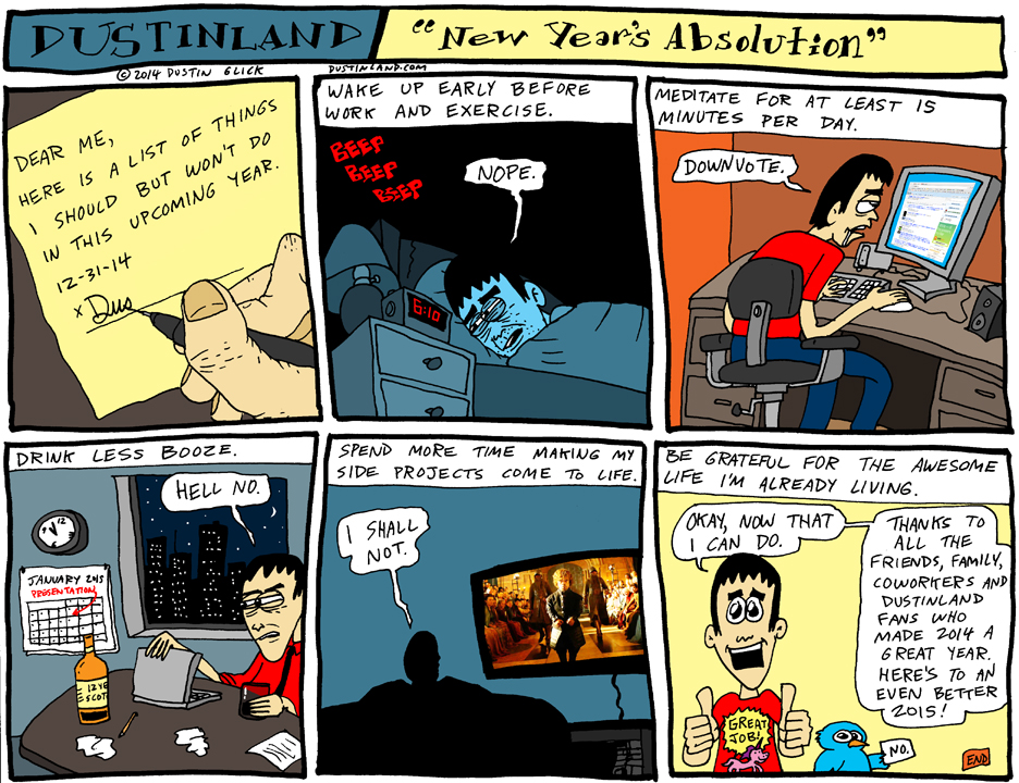 dustinland new years 2015 comic