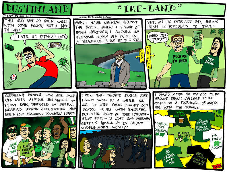 dustinland st patriccks day comic strip