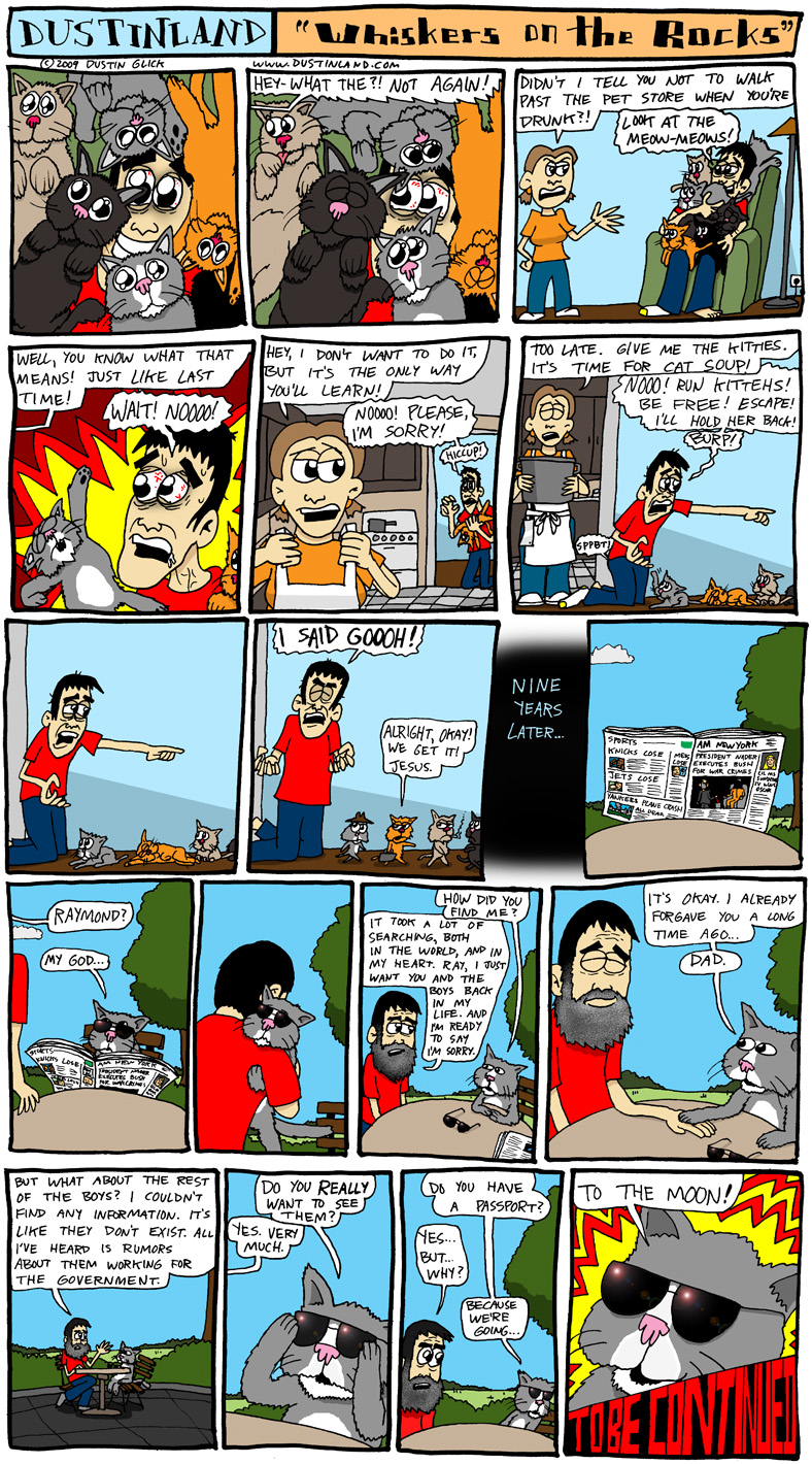 dustinland whisker rocks comic strip