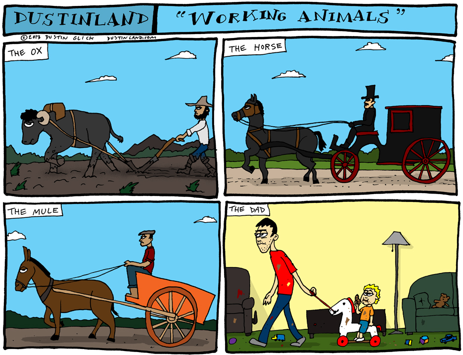 dustinland working animals comic