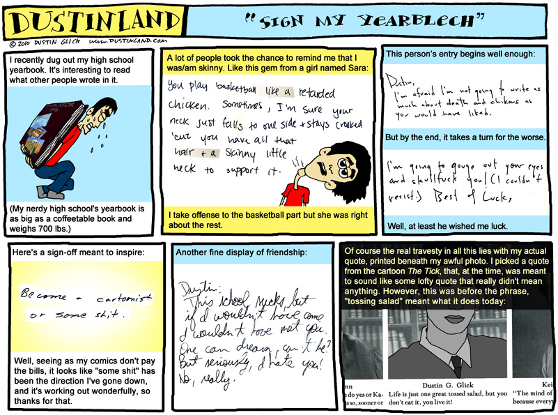 dustinland comic cartoon yearbook