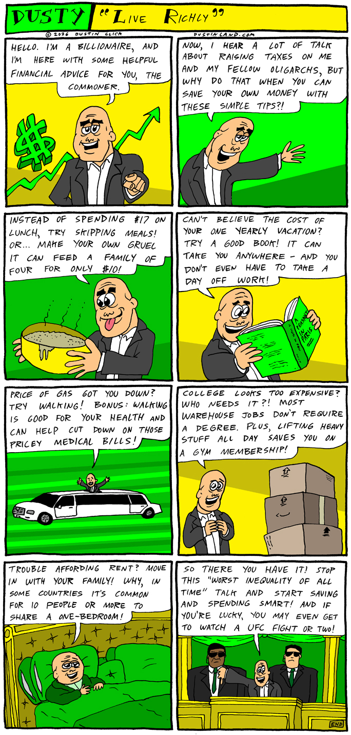 dustinland live richly comic