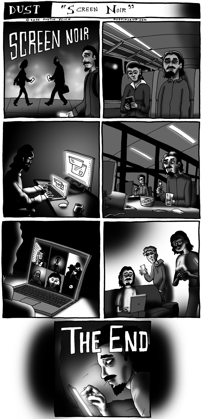 dustinland screen noir comic